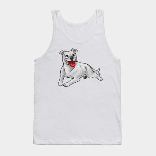 Dog - Staffordshire Bull Terrier - White Tank Top